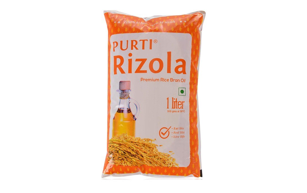 Purti Rizola Premium Rice Bran Oil   Pack  1 litre